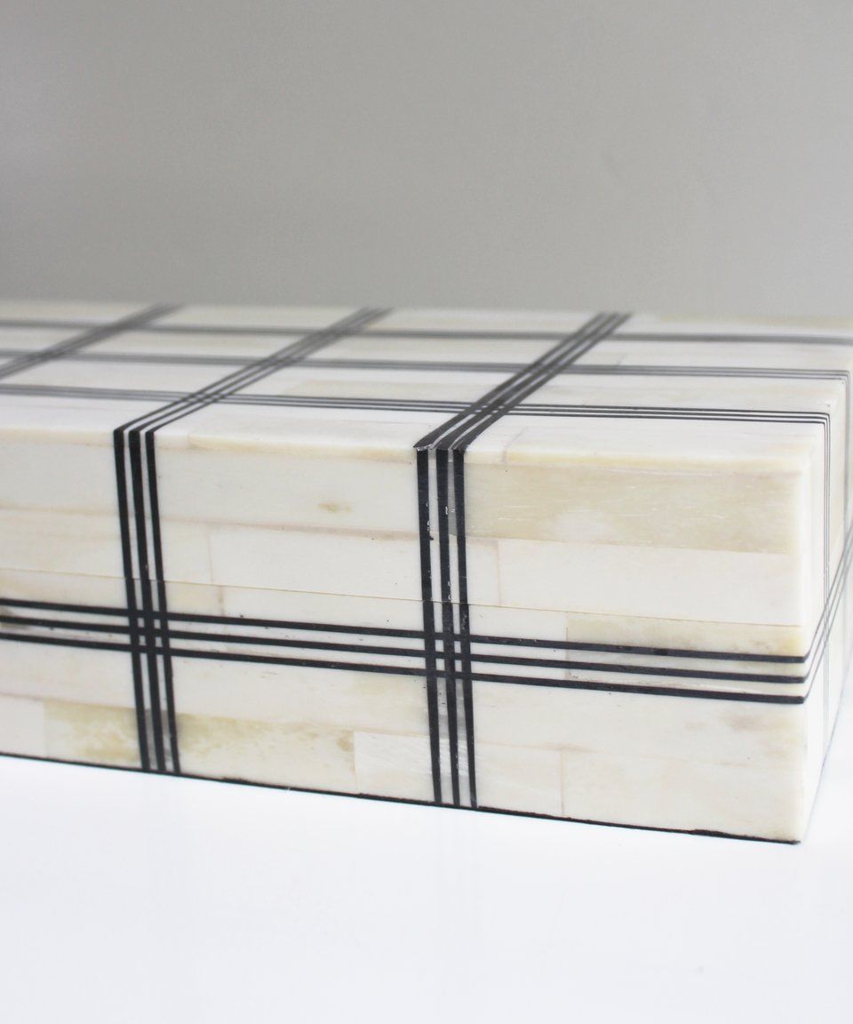 Plaid Bone Clad Storage Box Large thumbnail 5