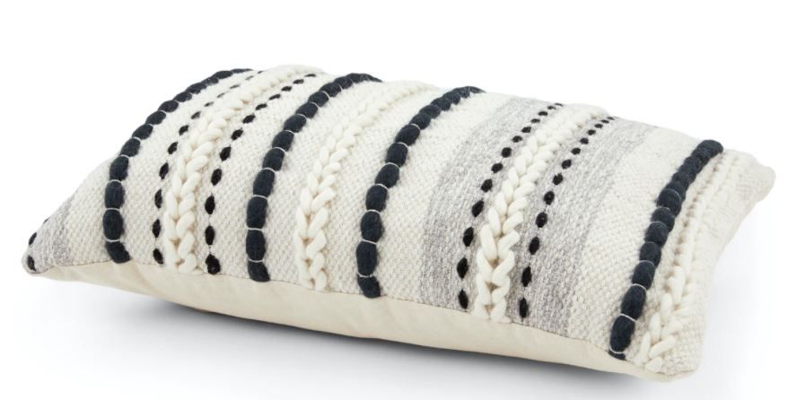 Stitch Black Pillow With Insert-24"x16" thumbnail 2