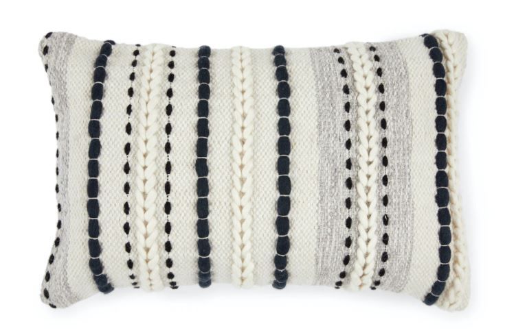 Stitch Black Pillow With Insert-24"x16" thumbnail 3