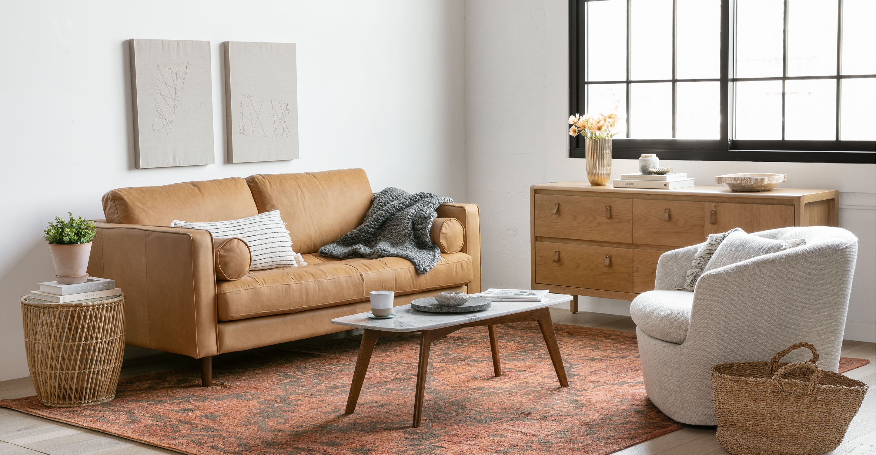 Sven Charme Tan 72" Sofa thumbnail 2