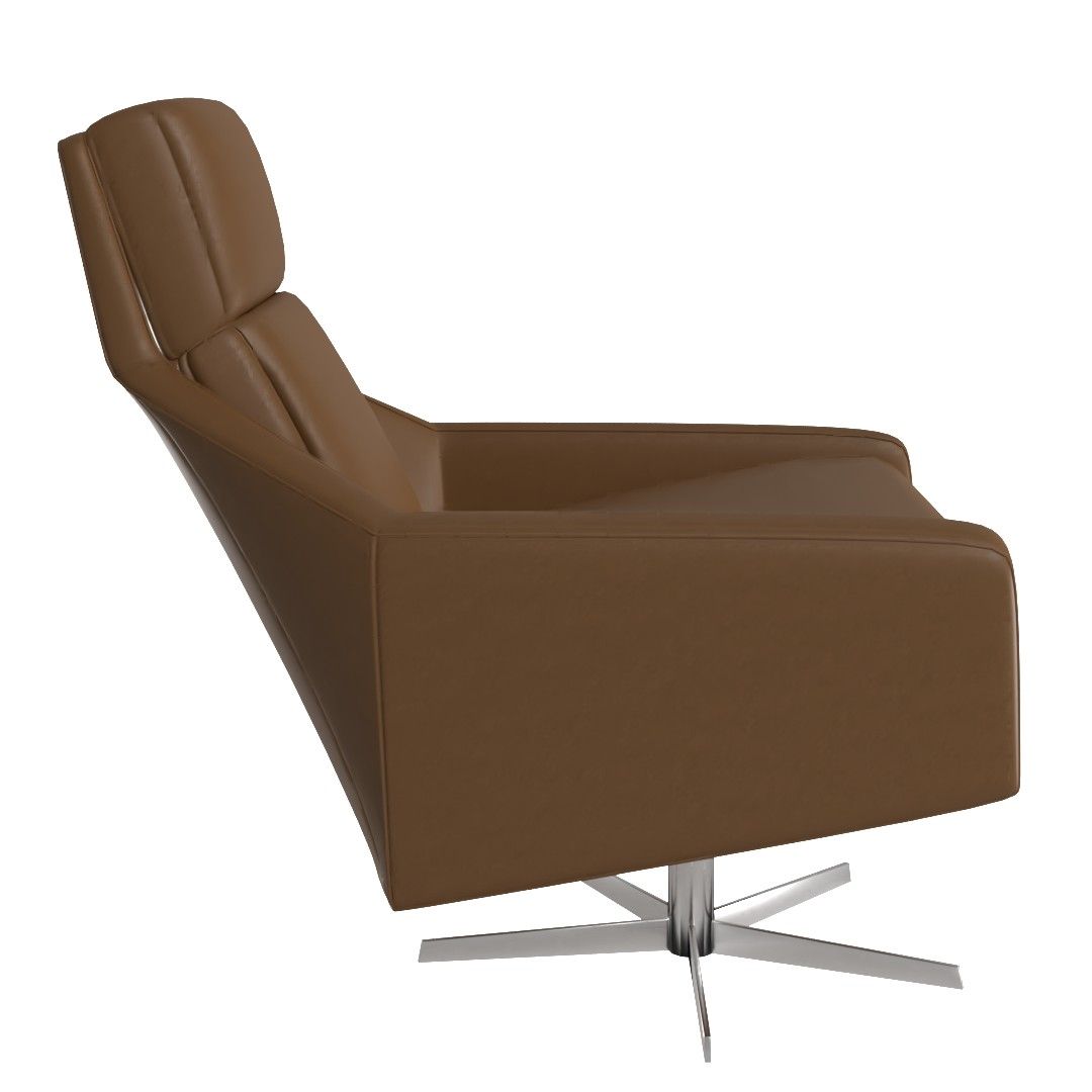 Austin Leather Swivel Armchair thumbnail 2
