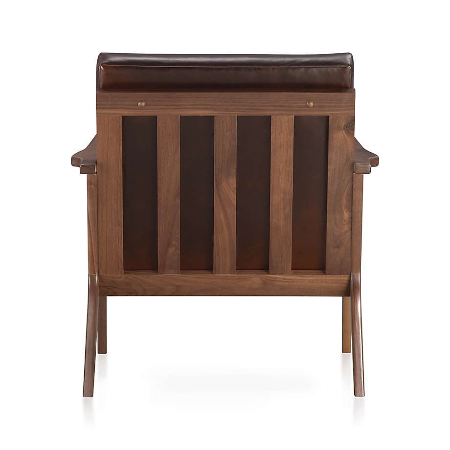 Cavett Leather Wood Frame Chair thumbnail 5