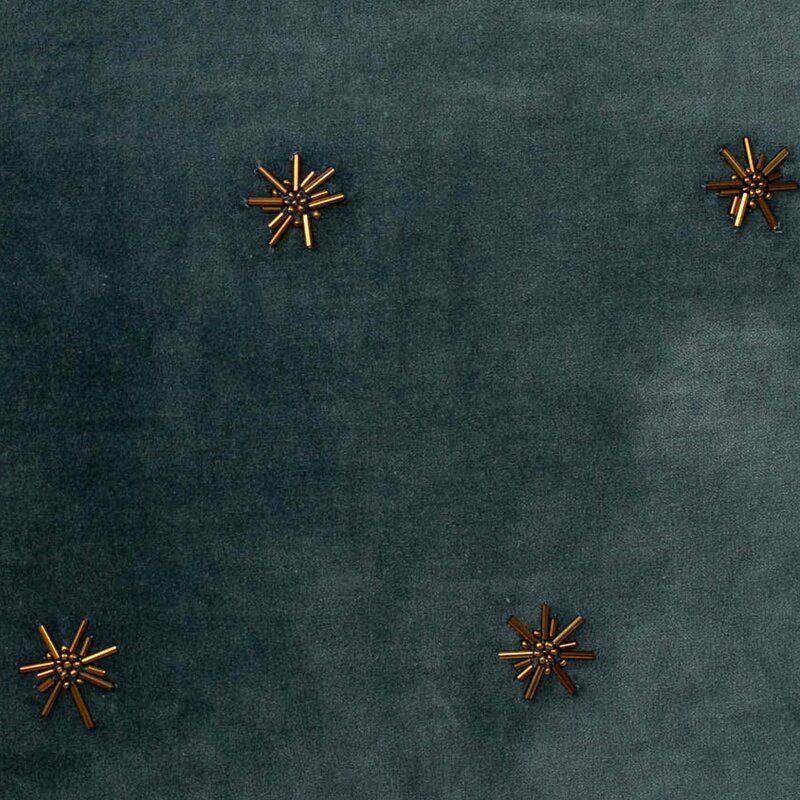 Embroidered Star Cotton Throw Square Pillow thumbnail 3