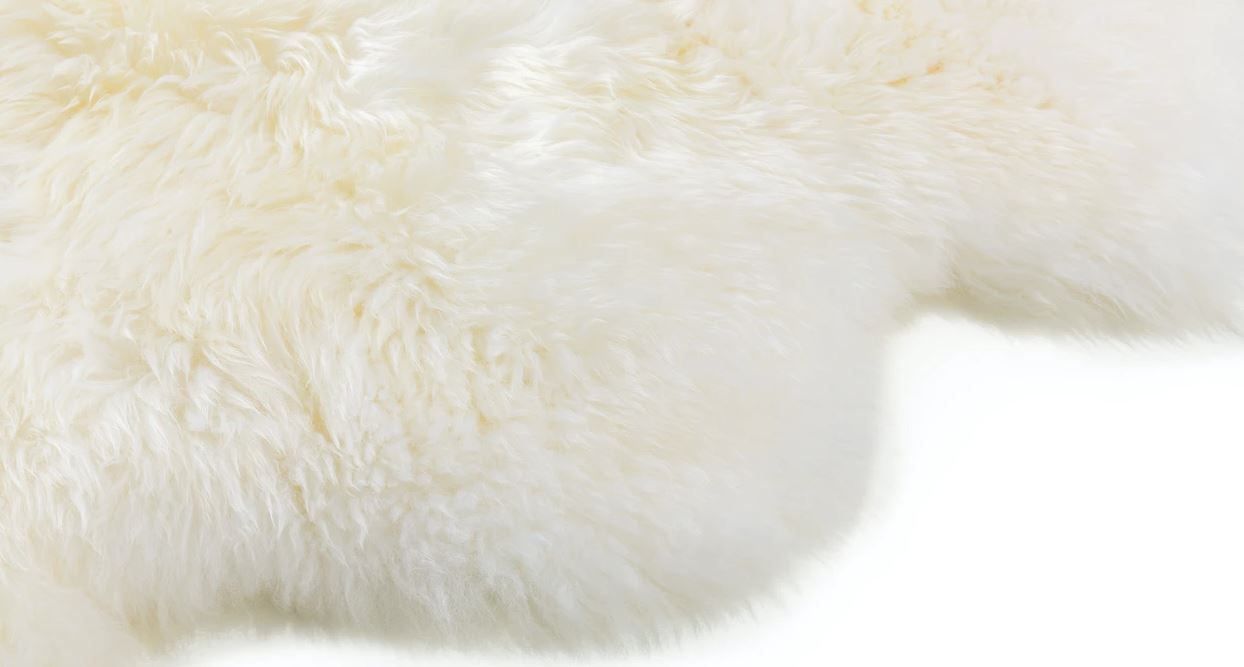 Lanna Ivory Sheepskin Throw-2'X3' thumbnail 2
