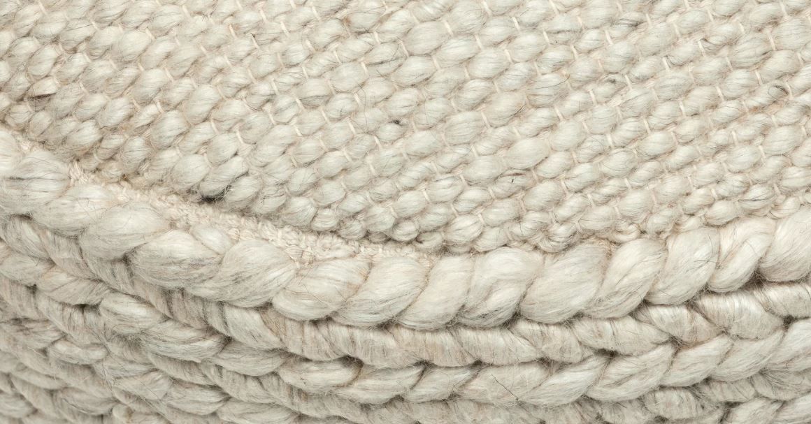 Hira Natural Ivory 30" Ottoman thumbnail 2