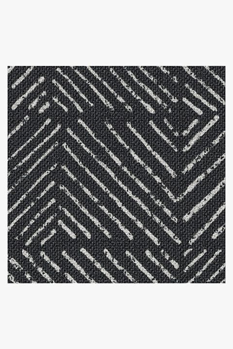 Outdoor Parquet Black Rug-Rug+Pad System-5'x7' thumbnail 2