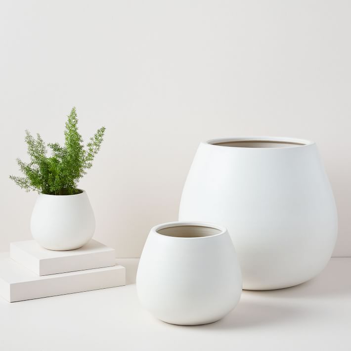 Pure White Ceramic Planter Extra Small thumbnail 2
