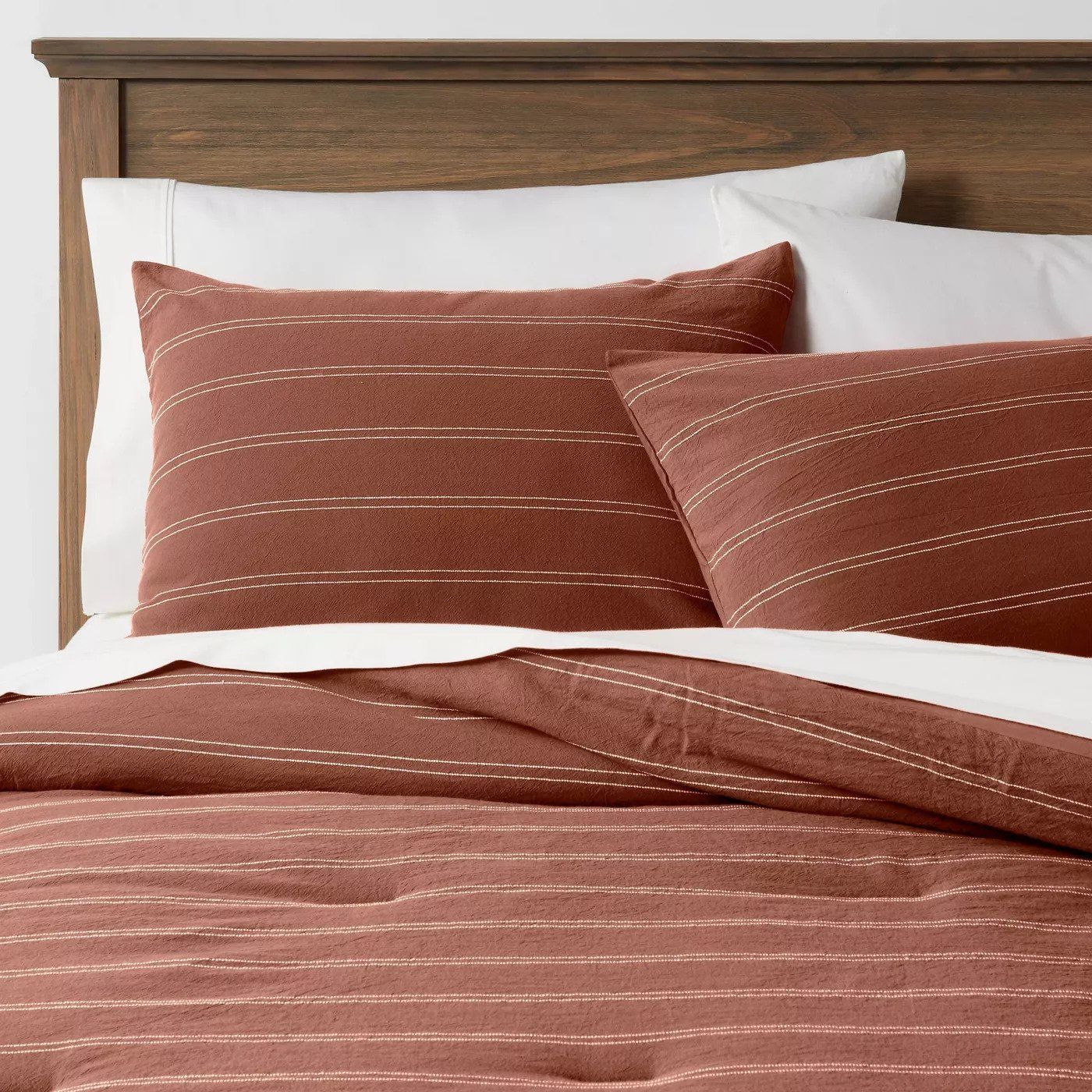 Simple Woven Stripe Comforter Set fullqueen thumbnail 2