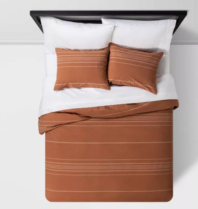 Simple Woven Stripe Comforter Pillow thumbnail 2