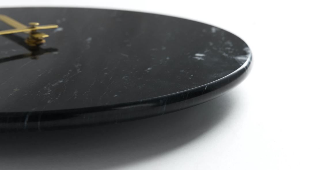 Maris Black Marble Clock thumbnail 5