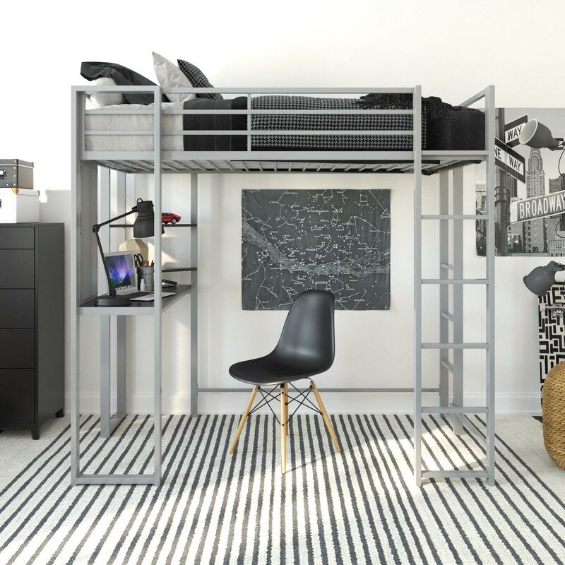 Aime Loft Bed with Bookcase thumbnail 4
