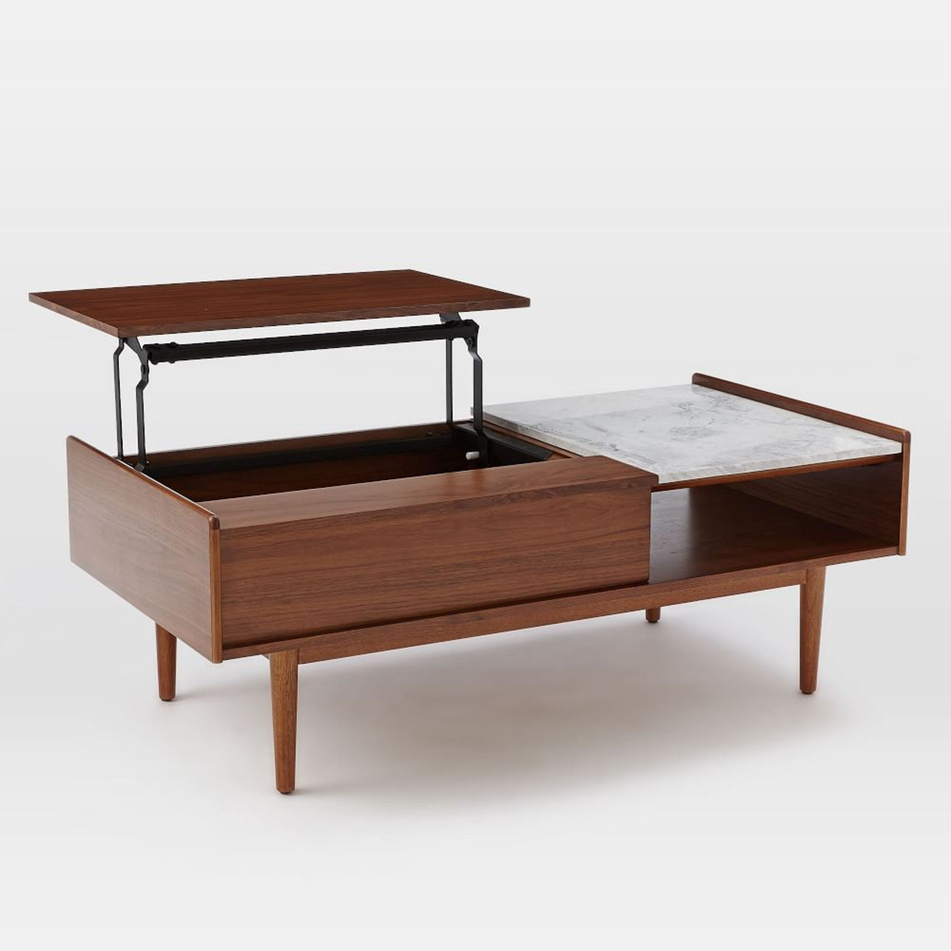 Mid Century Pop Up Storage Coffee Table thumbnail 3
