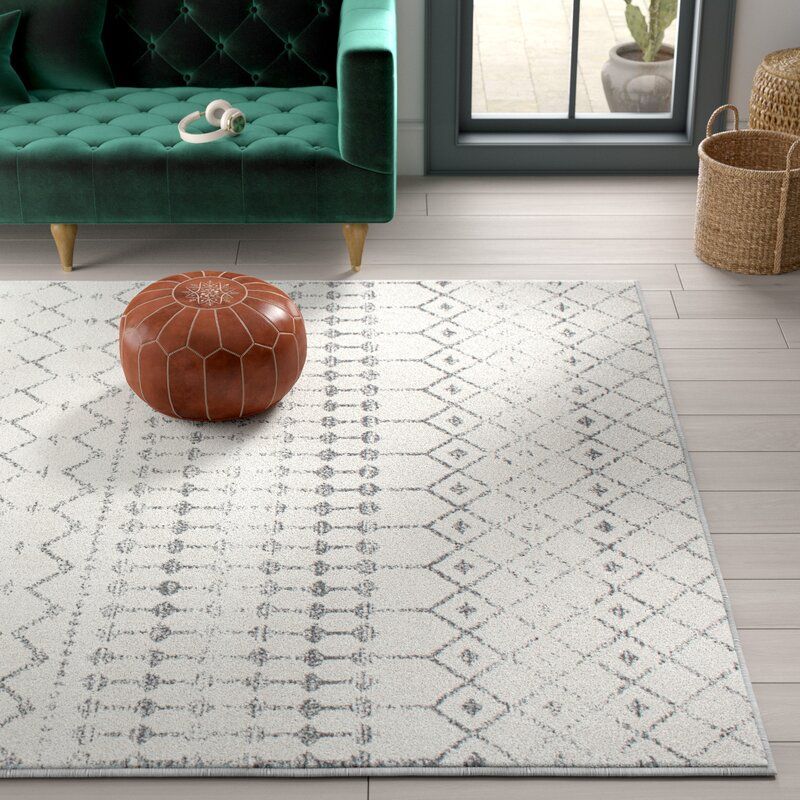 Lucienne Geometric Gray Rug thumbnail 3