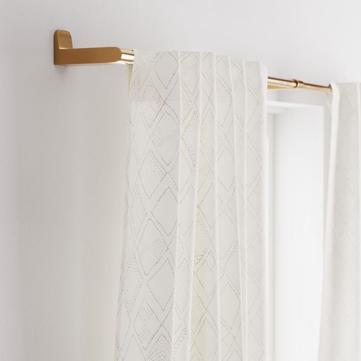 Cotton Canvas Hand Drawn Diamond Curtains thumbnail 3