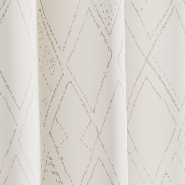 Cotton Canvas Hand Drawn Diamond Curtains thumbnail 5