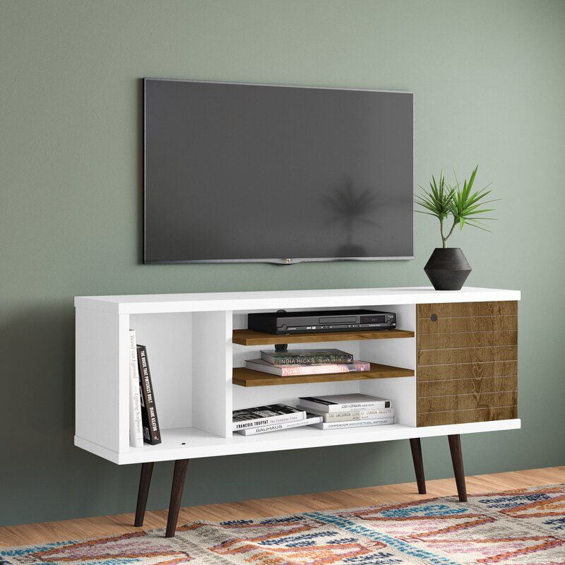 White Rustic Brown Galilea TV Stand thumbnail 4