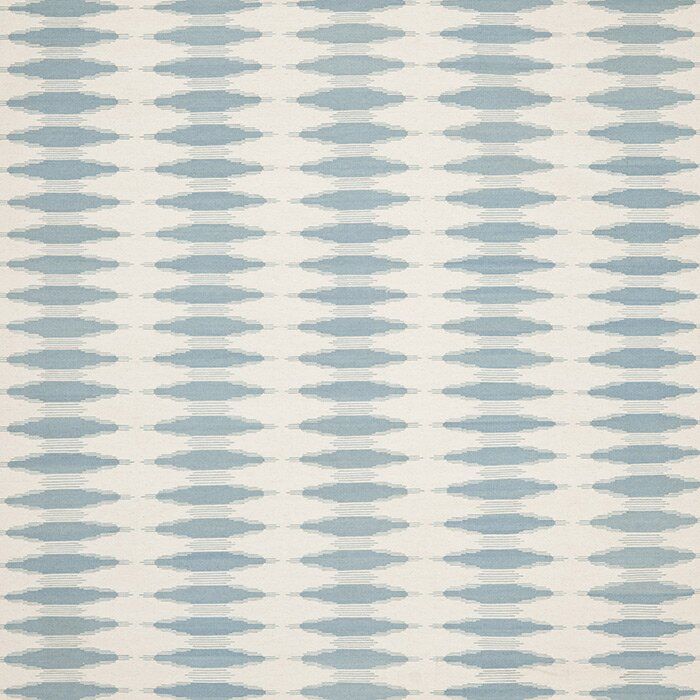 Kilim Ivory and Blue Area Rug thumbnail 4