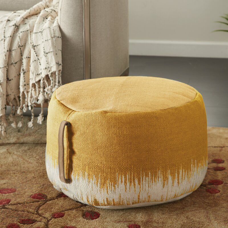 Mika 20 Round Abstract Pouf Ottoman thumbnail 3