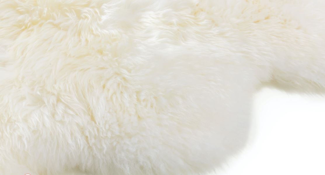 Lanna Ivory Sheepskin Throw 4 X 6 thumbnail 2