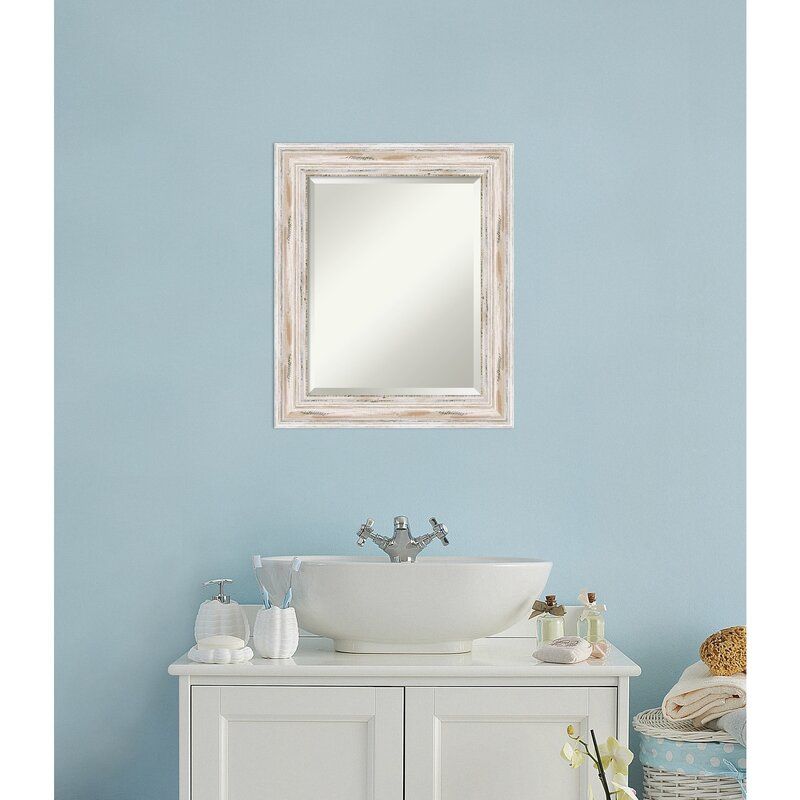 Alexandria Modern Rustic Beveled Distressed Accent Mirror thumbnail 2