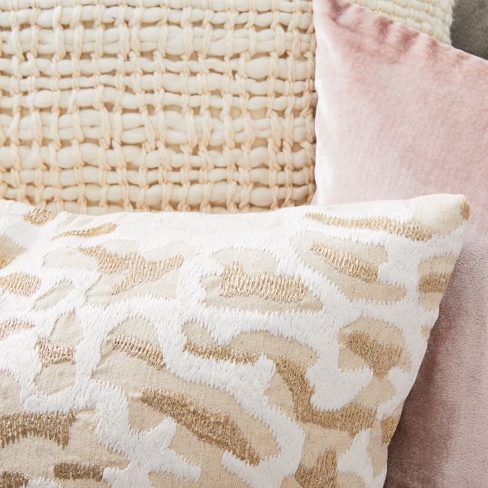 Dusty Blush and Gold Pillow  thumbnail 3