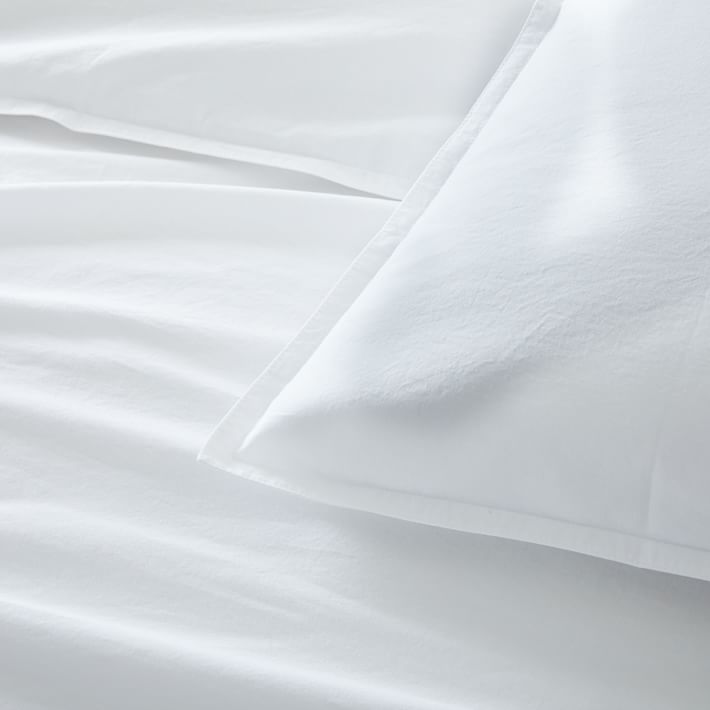 Organic Washed Cotton Percale Duvet Cover-Queen thumbnail 3