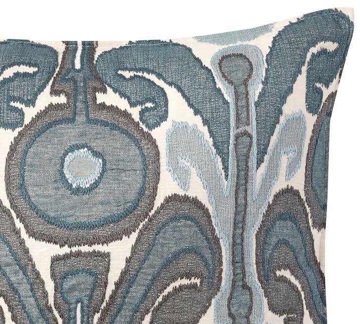 Kenmare Ikat Embroidered Pillow Covers no insert thumbnail 4