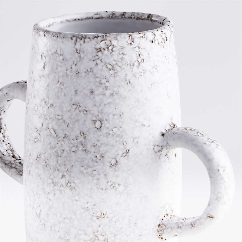 Fremont Mini White Vase with Handle thumbnail 2