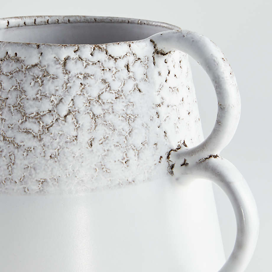 Caldwell White Vase with Double Handles thumbnail 2