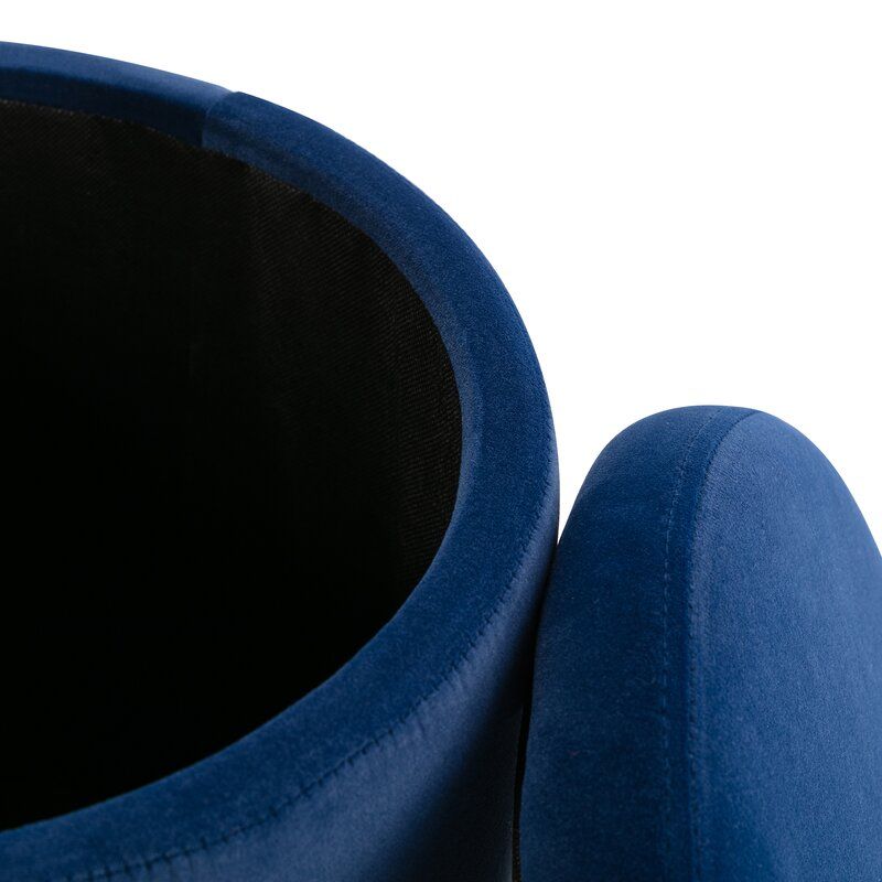 Andromedae 15.4 Velvet Round Storage Ottoman thumbnail 5