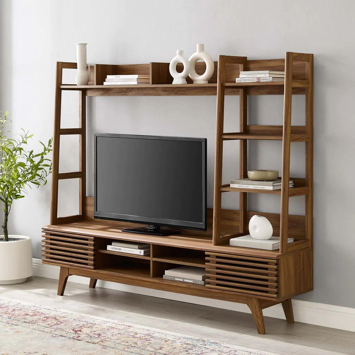 Derren Entertainment Center - Walnut thumbnail 2