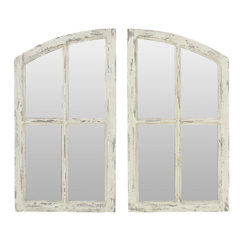 Kissena Window Pane Farmhouse Accent Mirror Set thumbnail 2