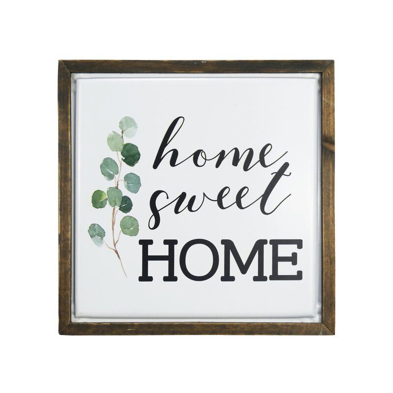 Framed Metal Home Sweet Home Wood Wall Décor thumbnail 2