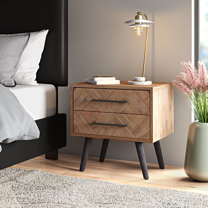 Keziah two Drawer Nightstand thumbnail 2