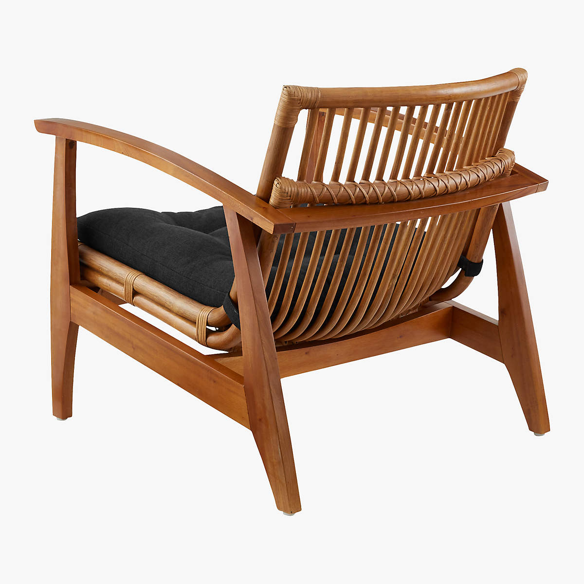 Noelie Rattan Lounge Chair with Black Cushion thumbnail 5