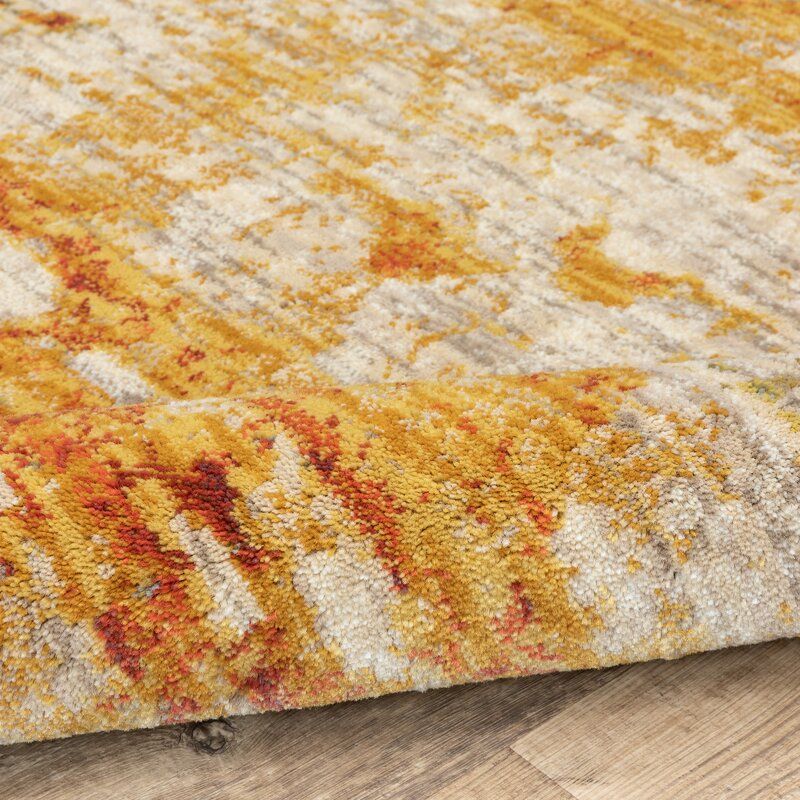 Bali Abstract Area Rug in Blue/ Red thumbnail 4