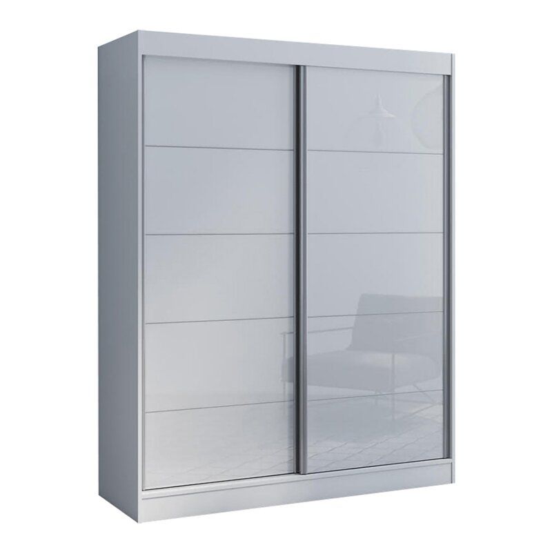 Aria Neillsville 2 Door Modern High Gloss Armoire thumbnail 2