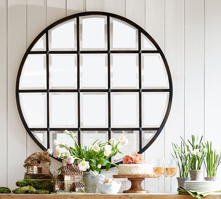 Eagan Multipanel Round Wall Mirror thumbnail 2