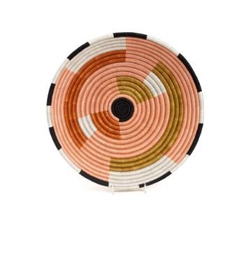 Dusty Peach Geo Round Basket thumbnail 2