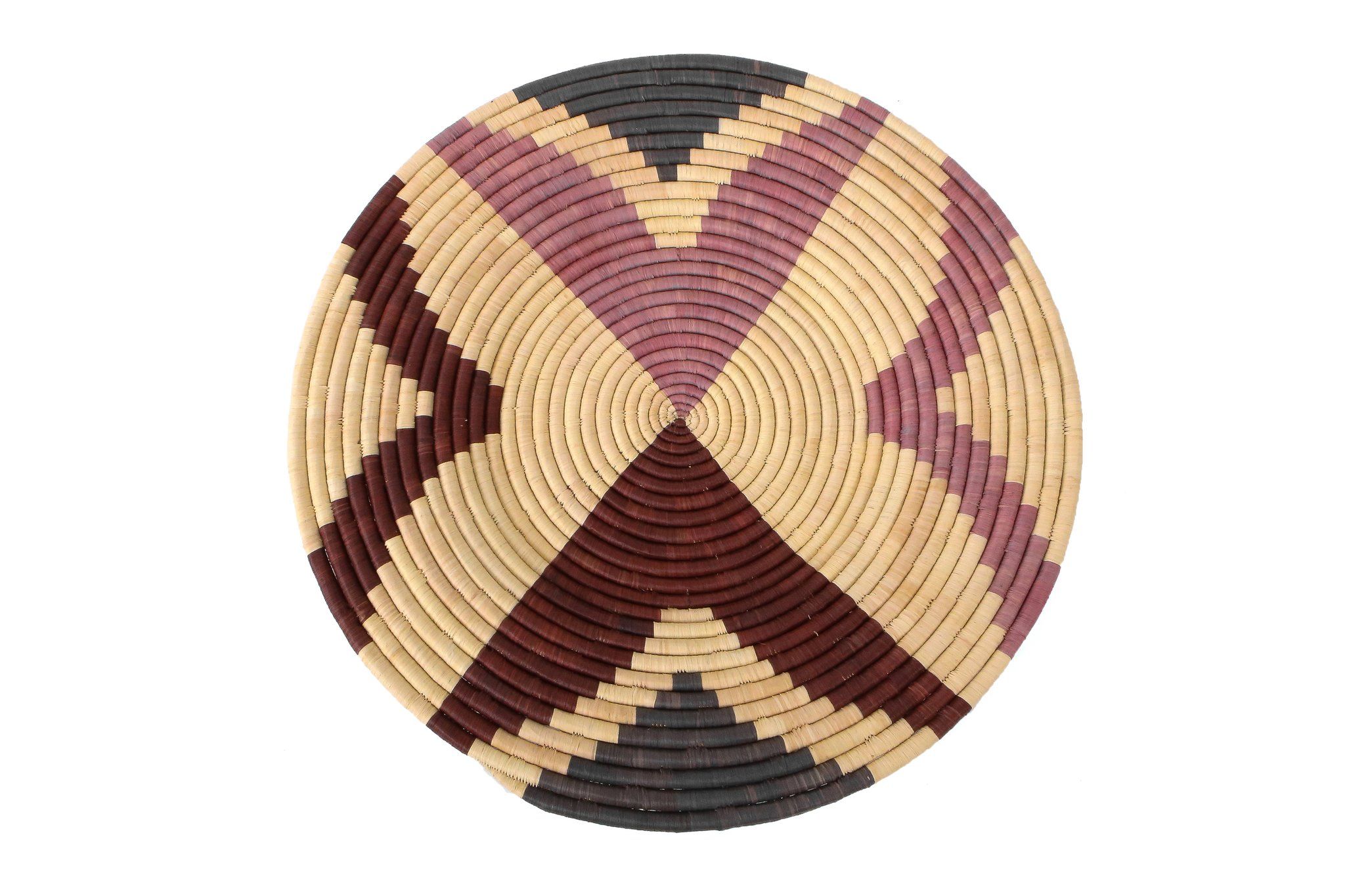 Large Merlot Annette Woven Wall Art Plate thumbnail 2