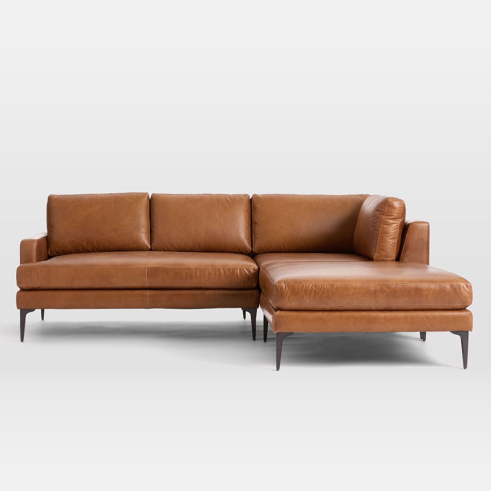 Andes Leather Chaise Sectional thumbnail 3