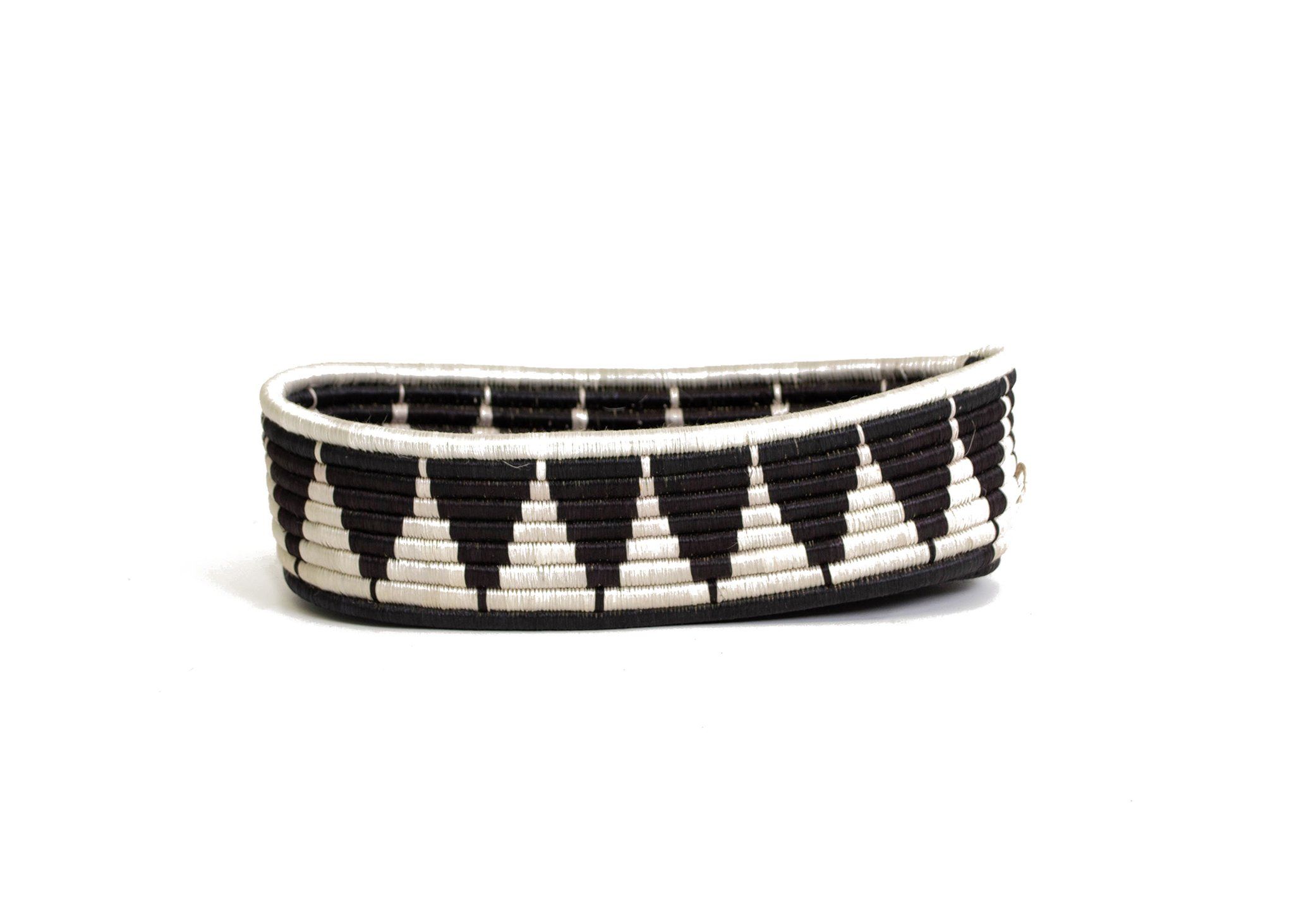 Black and White Tofali Oval Basket thumbnail 3