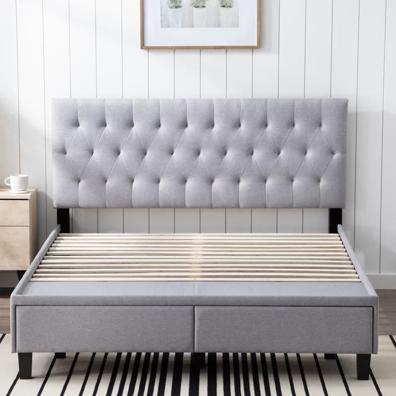 Gabouray Anna Upholstered Storage Platform Bed-King thumbnail 2