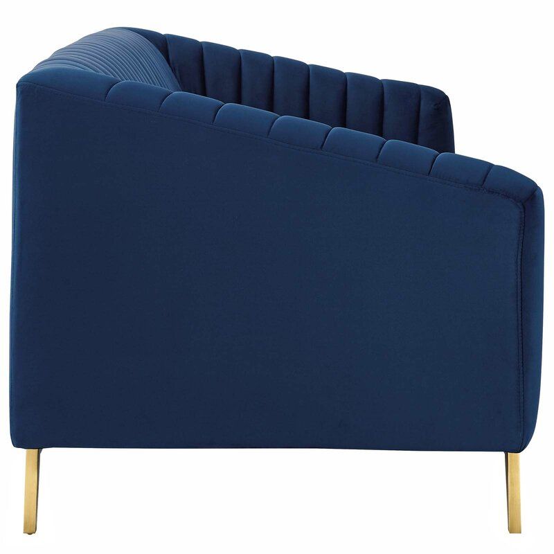 Cusack 83'' Tuxedo Arm Loveseat thumbnail 2