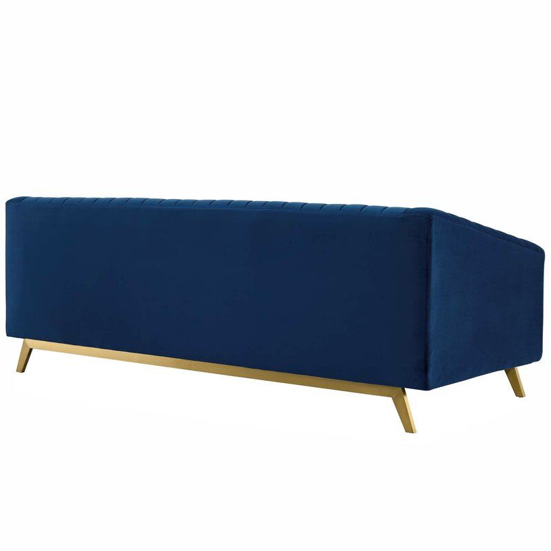 Cusack 83'' Tuxedo Arm Loveseat thumbnail 3