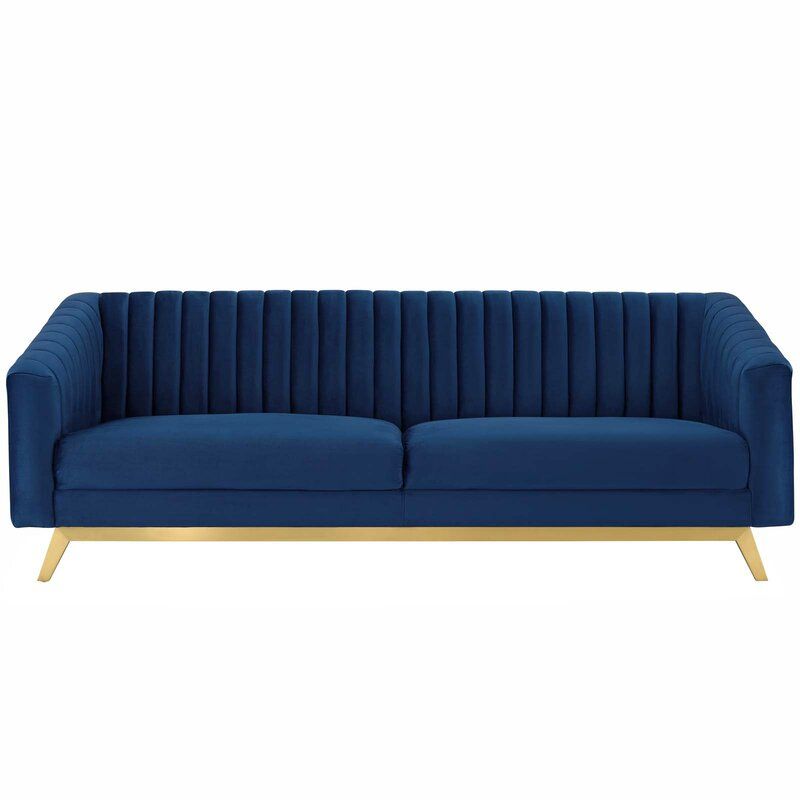 Cusack 83'' Tuxedo Arm Loveseat thumbnail 4