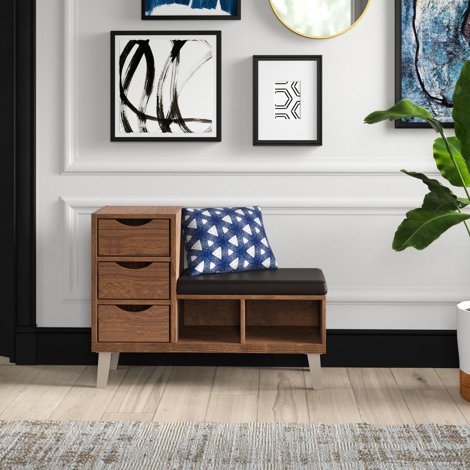 Sperling Faux Leather Storage Bench thumbnail 7
