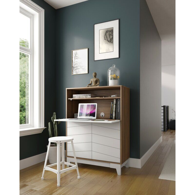 Oceane Secretary Desk with Hutch thumbnail 2