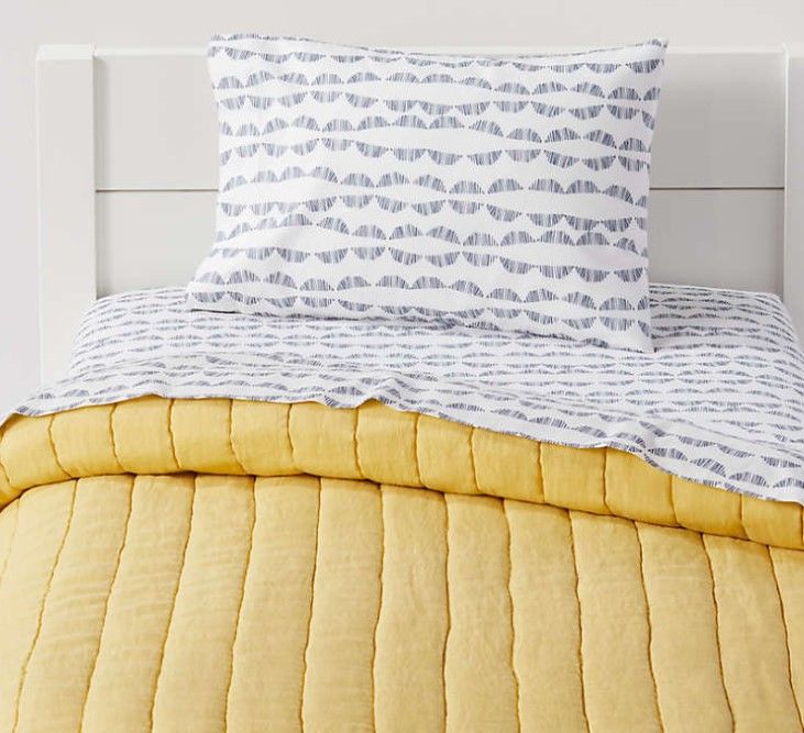 Organic Navy Scallop Pillowcase thumbnail 2