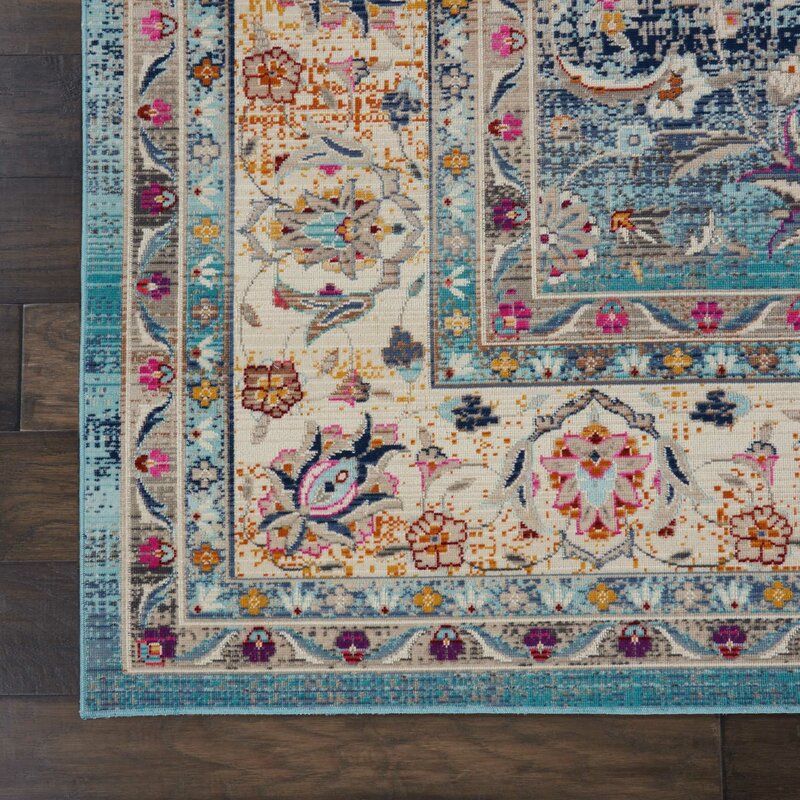Lowndes Oriental Blue Area Rug thumbnail 2